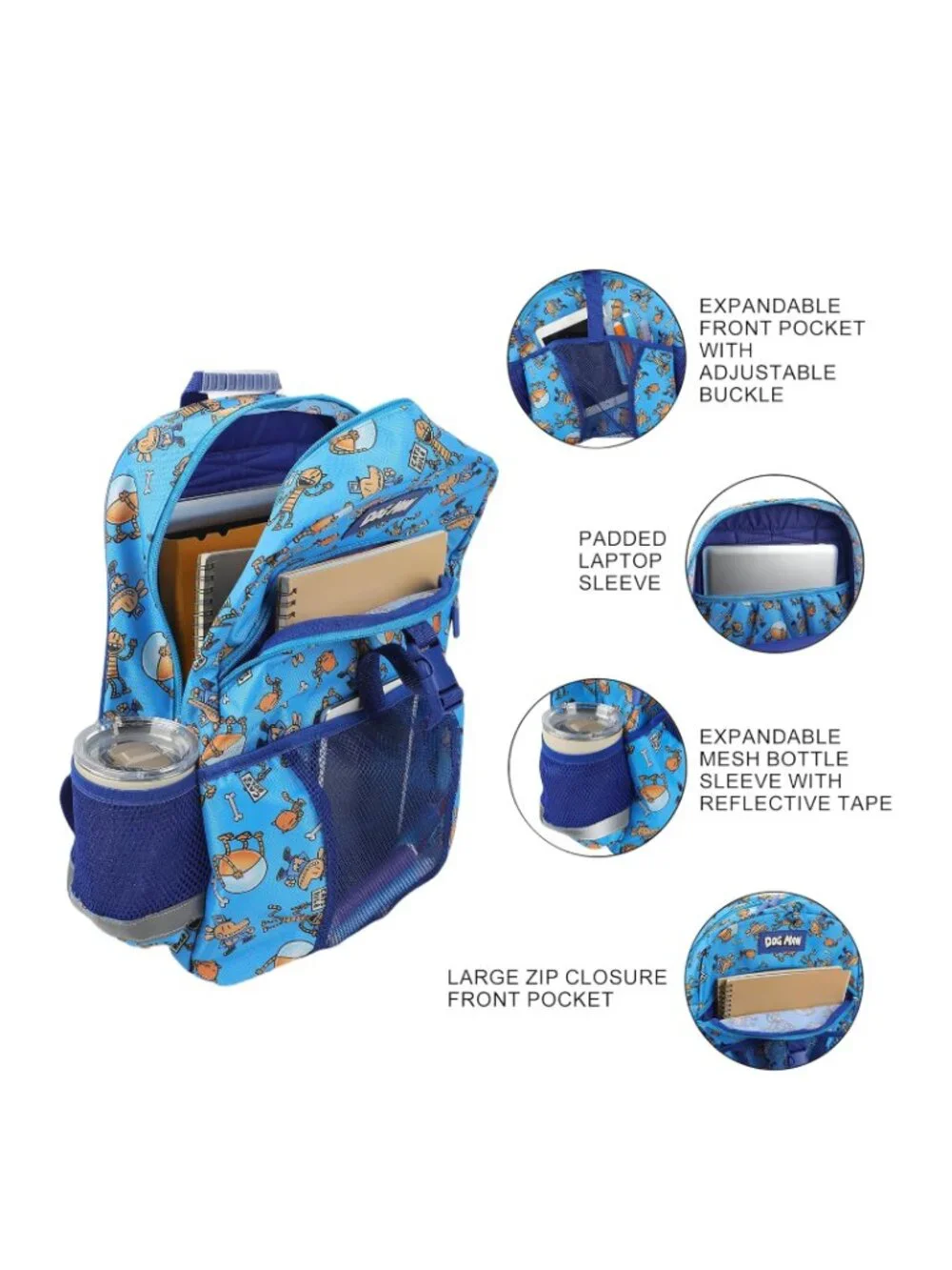 Dog Man Backpack and Lunch Box Set - NWT